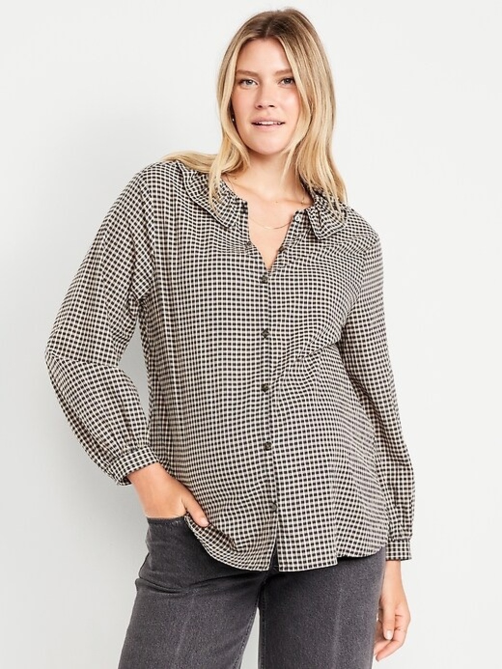 Old Navy Maternity Gingham Shirt